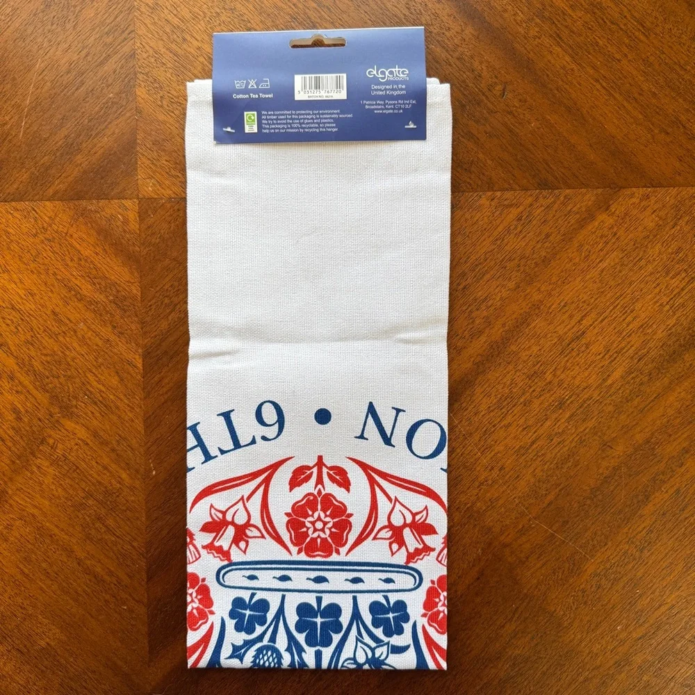 NWT King Charles Coronation Tea Towel